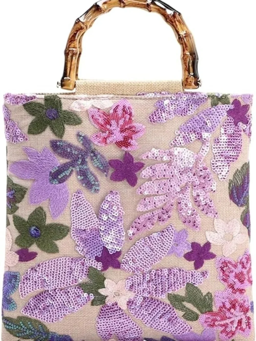 Elegant Sequin-Embroidered Tote Bag - Stylish Summer Beach Shoulder Handbag